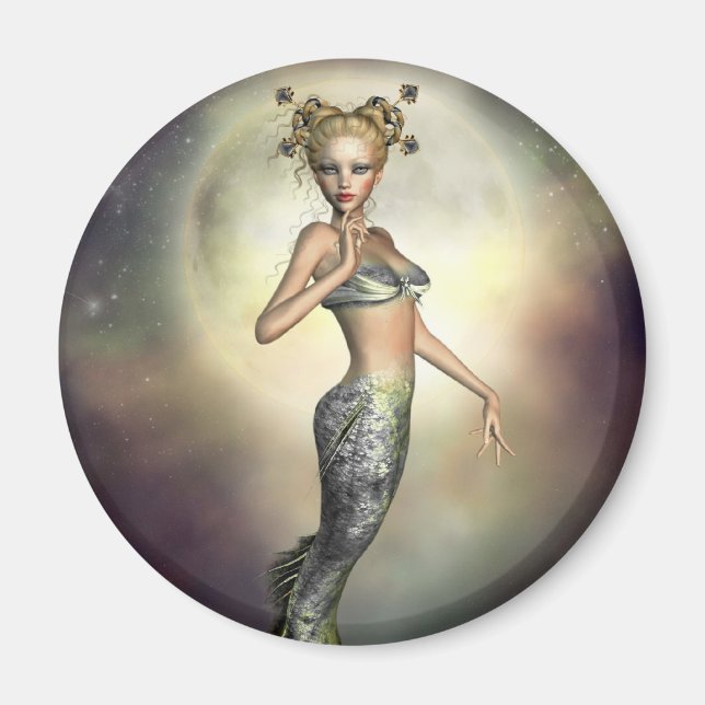 Mystic Moon Mermaid Magnet (Vorne)