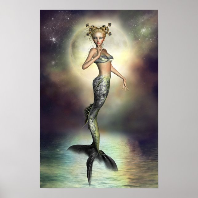 Mystic Moon Mermaid Poster (Vorne)