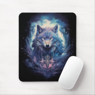 Mystic Moon Wolf Guardian Mousepad