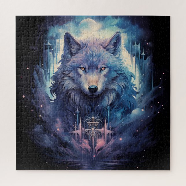 Mystic Moon Wolf Guardian Puzzle (Vertikal)