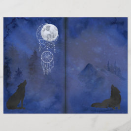 Mystic Moon Wolves Scrapbook Seiten