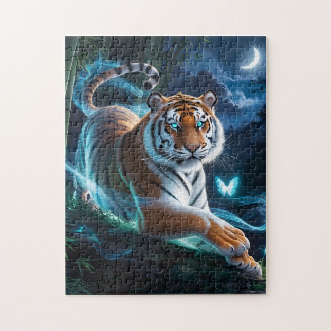 Mystic Moonlight Tiger Puzzle (Vertikal)