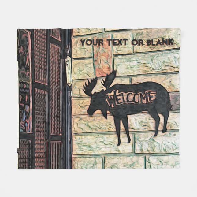 Mystic Moose Fleecedecke (Vorderseite (Horizontal))