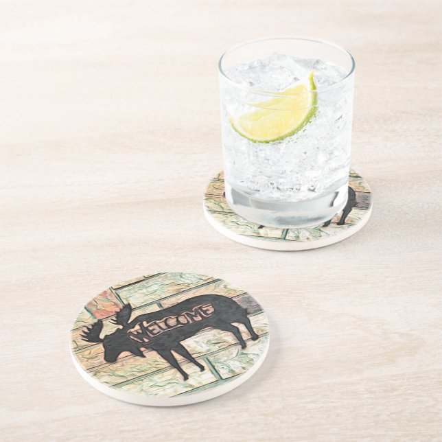 Mystic Moose Getränkeuntersetzer (Seite)