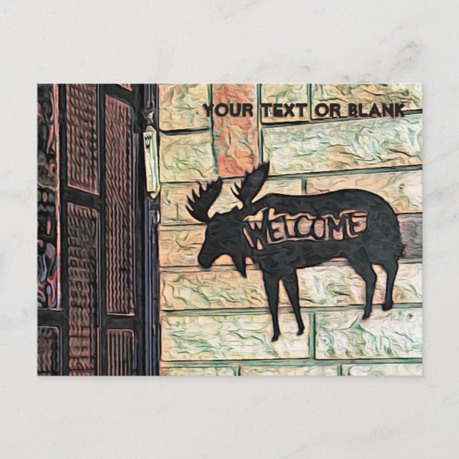 Mystic Moose - Tzfat Feiertagspostkarte (Vorderseite)