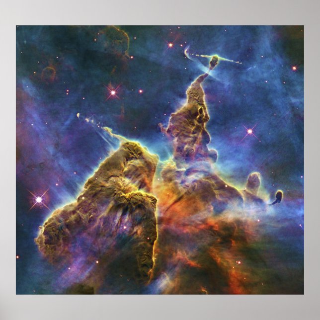 Mystic Mountain Carina Nebula HH 901 HH 902 Poster (Vorne)
