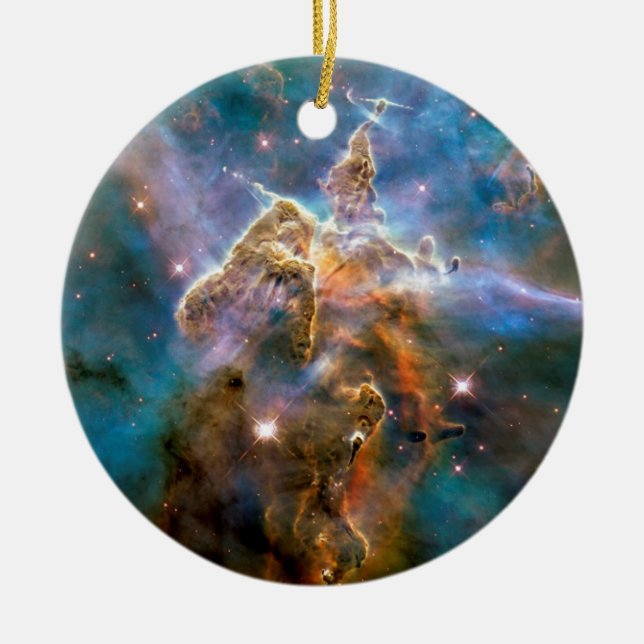 Mystic Mountain Carina Nebula Hubble Space Foto Keramikornament (Vorne)