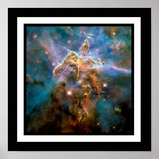Mystic Mountain Carina Nebula Hubble Space Foto Poster (Vorne)