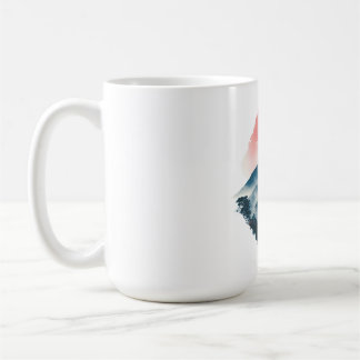 Mystic Mountain Crimson Moon Zen Art Kaffeetasse