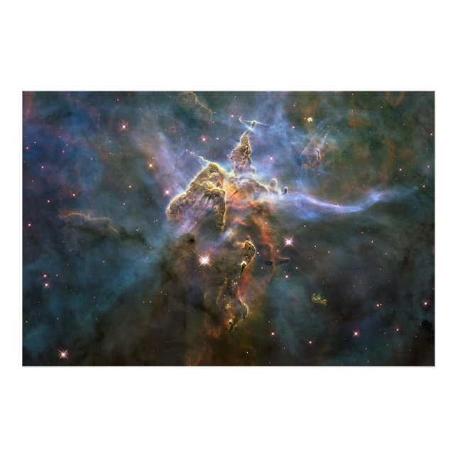Mystic Mountain in Carina Nebula Hubble Space Fotodruck (Vorne)