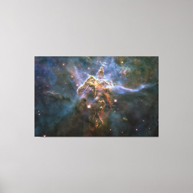 Mystic Mountain in Carina Nebula Hubble Space Leinwanddruck (Vorderseite)