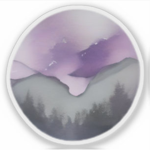 Mystic Mountain Twilight Aufkleber