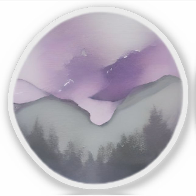 Mystic Mountain Twilight Aufkleber (Vorderseite)