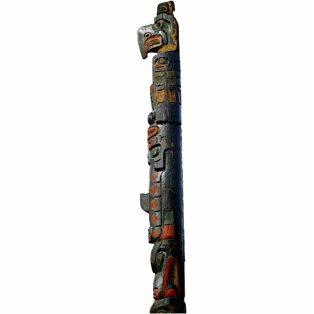Mystic Native American Totem Pole Sculpted Gift Fotoskulptur Magnet (Vorne)