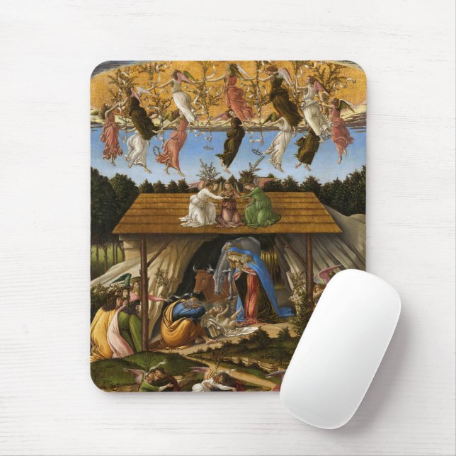 Mystic Nativity, 1500 von Sandro Botticelli Mousepad (Mit Mouse)