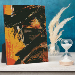 Mystic Outlaw: Der fiery Western Stare Fotoplatte