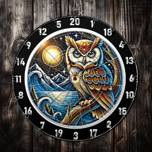 Mystic Owl Starlit Dartboard Design Dartscheibe