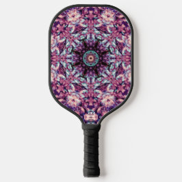 Mystic Purple Bioluminescent Kaleidoscope Art  Pickleball Schläger