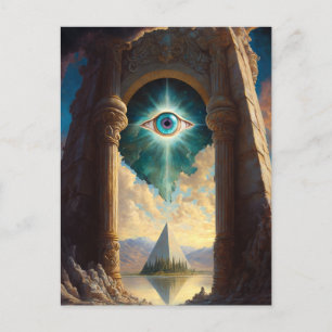 Mystic Pyramid Eye Postkarte