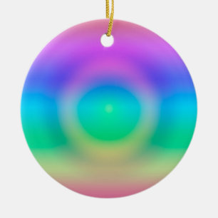 Mystic Rainbow Eye Ombre Keramik Ornament