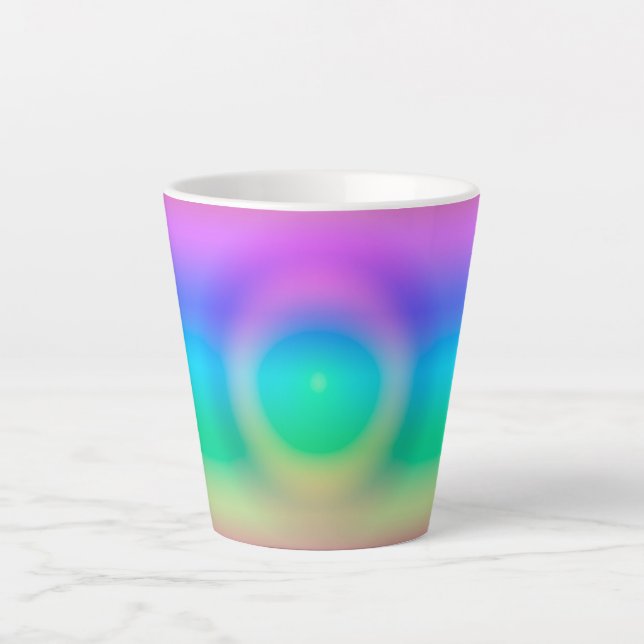 Mystic Rainbow Eye Ombre Milchtasse (Vorderseite)