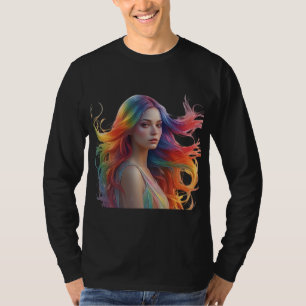 Mystic Rainbow Muse - Serene Fantasy T - Shirt