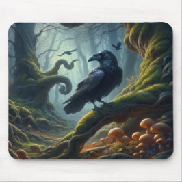 Mystic Raven Forest Hues Mousepad