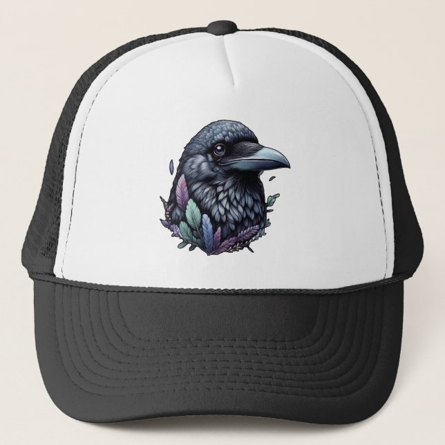 Mystic Raven Truckerkappe (Vorderseite)