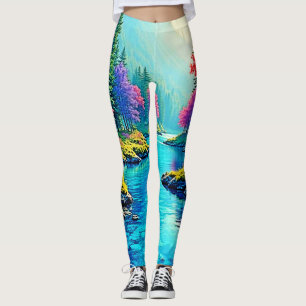 Mystic River Träumiger Waldpfad Design Leggings