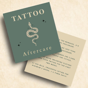Mystic Schlange Tattoo Aftercare Instructions Tren Quadratische Visitenkarte