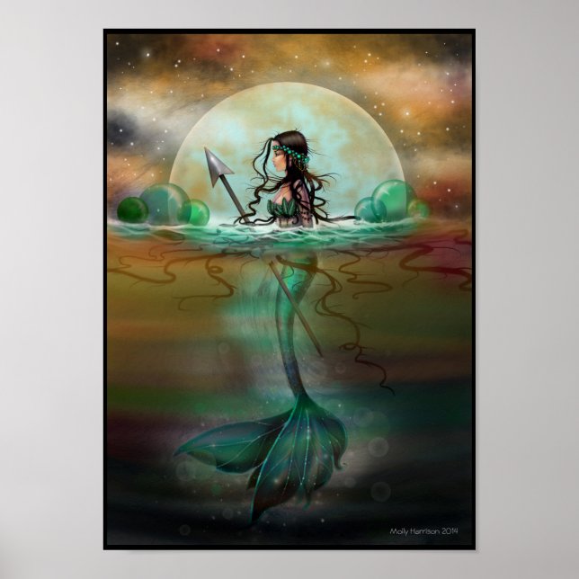 Mystic Sea Mermaid Fantasy Art Poster (Vorne)