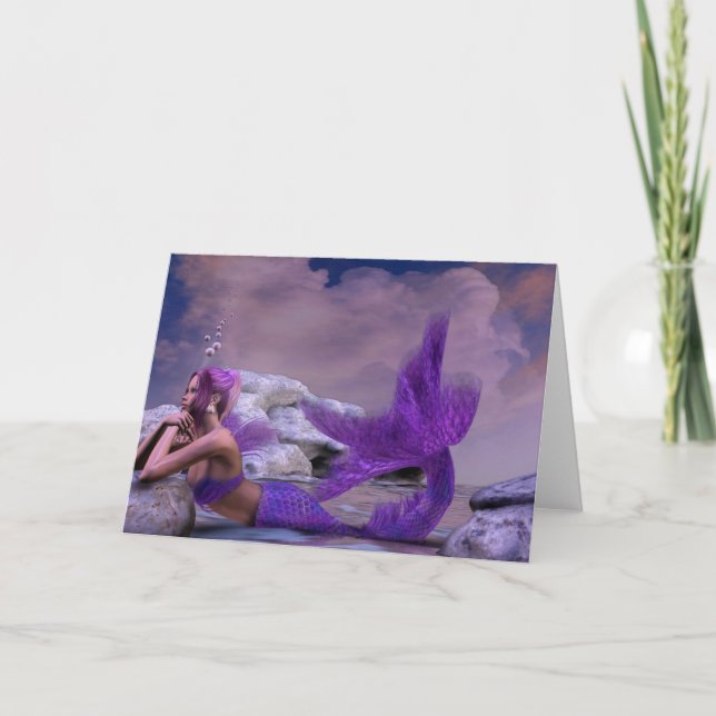Mystic Siren Fantasy Mermaid BLANK Stationary (Vorderseite)