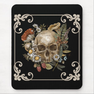 Mystic Skull Vintag Black Mousepad
