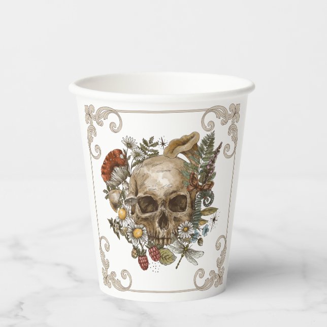 Mystic Skull Vintag Pappbecher (Vorderseite)