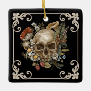 Mystic Skull Vintage Schwarz Keramikornament