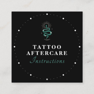 Mystic Snake Green Tattoo Aftercare Instructions S Quadratische Visitenkarte