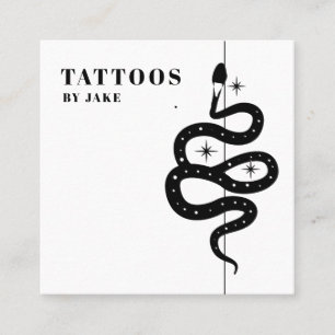 Mystic Snake Tattoo Artist Quadratische Visitenkarte