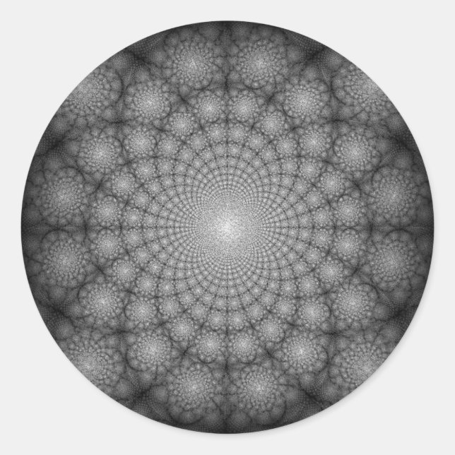 Mystic Starry Night Floral Garden Circles Runder Aufkleber (Vorderseite)