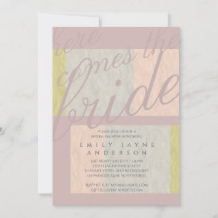 Mystic Storm Typografy Brautparty Blue Pink Einladung