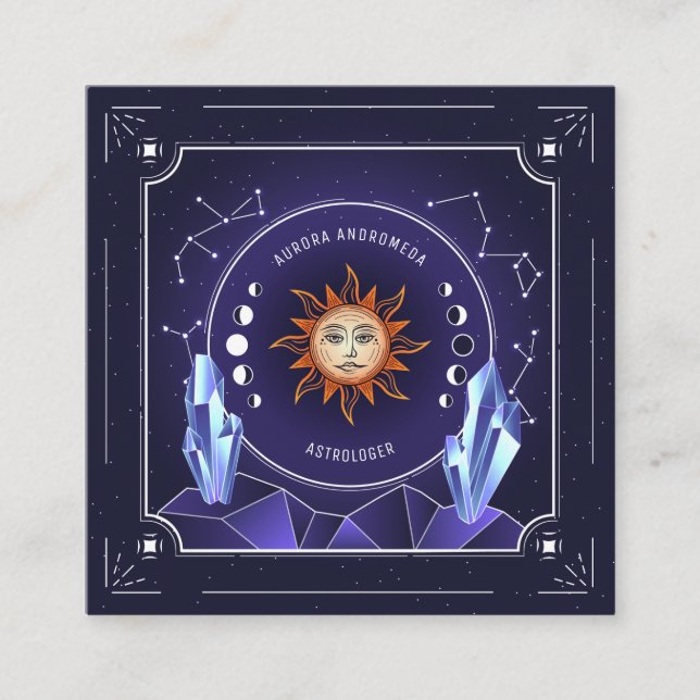 Mystic Sun Business Card Quadratische Visitenkarte (Vorderseite)