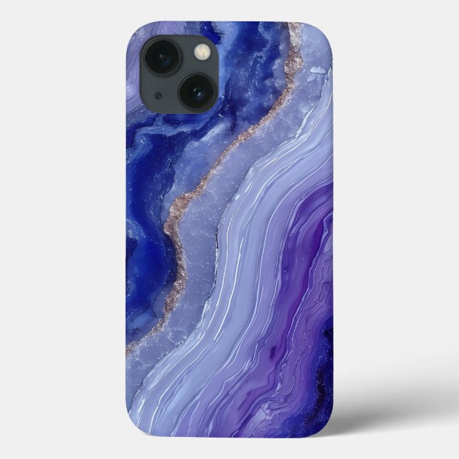 Mystic Tanzanite Faceted iPhone Case (Rückseite)