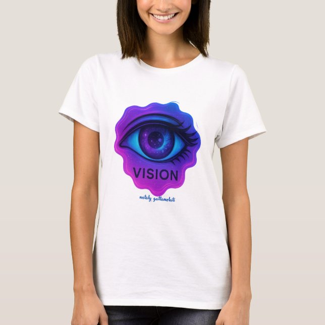 Mystic Third Eye Vision — Cosmic Energy Art T-Shirt (Vorderseite)
