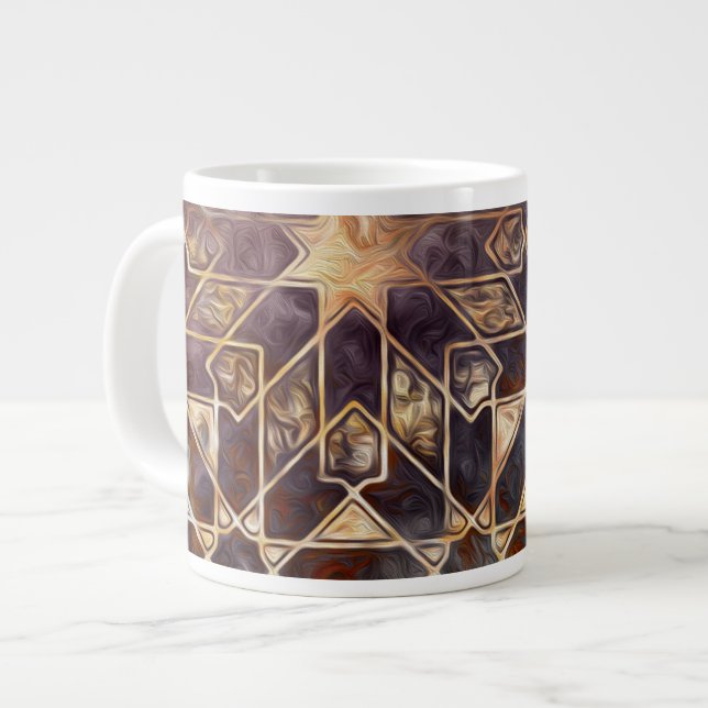 Mystic Tiles I Jumbo-Tasse (Vorderseite Links)