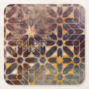 Mystic Tiles I Rechteckiger Pappuntersetzer