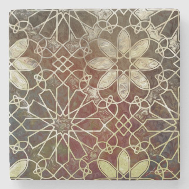 Mystic Tiles II Steinuntersetzer (Vorderseite)