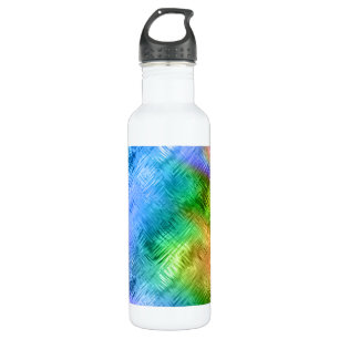 Mystic Topaz Blue Glassy Texture Edelstahlflasche