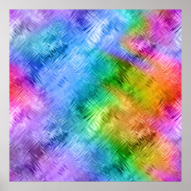 Mystic Topaz Blue Glassy Texture Poster (Vorne)