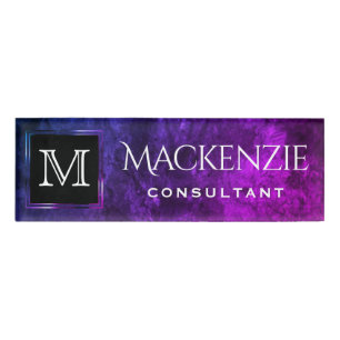Mystic-Topaz Ombre Blaues Lila Rosa Branding Namenschild