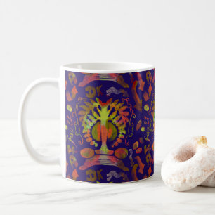 "Mystic Tree of Life - Folk Art Pattern" Kaffeetasse