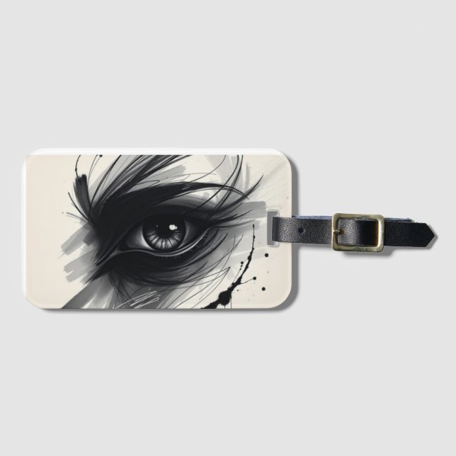 Mystic Vision - Schwarzes Auge - Art Luggage Tag Gepäckanhänger (Vorderseite (Horizontal))